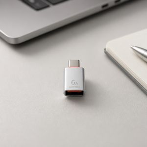 6A USB OTG adapter USB 3.0 A muski na Type-C zenski konverter za brzo punjenje 120W srebrni