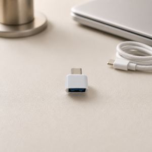 Adapter USB na type c beli