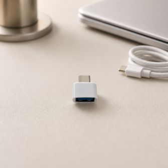 Adapter USB na type c beli