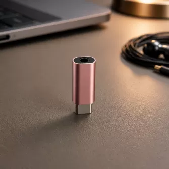 Adapter sa USB TIP-C (muski) na 3.5mm (zenski) roze