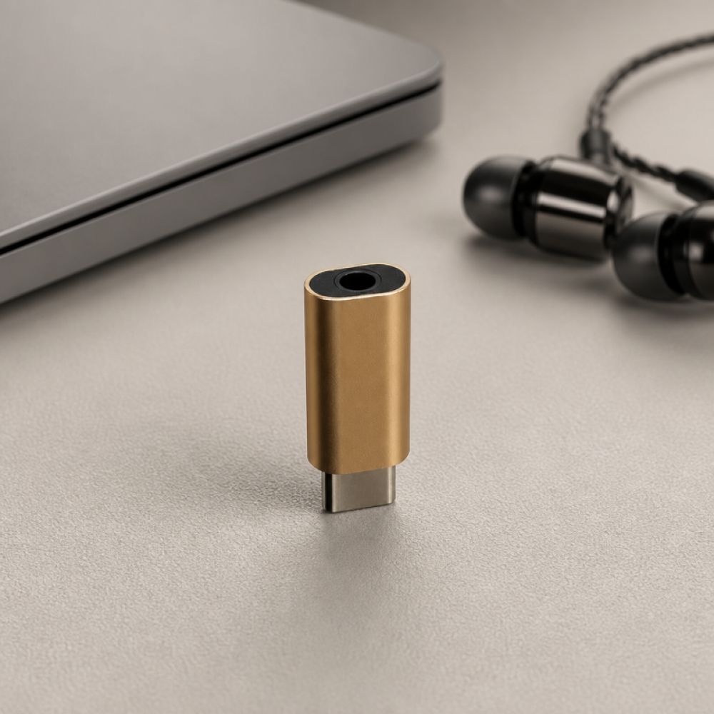 Adapter sa USB TIP-C (muski) na 3.5mm (zenski) zlatni