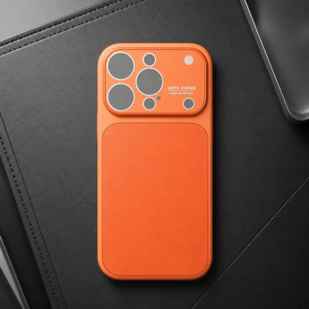 Futrola Leather Focus za iPhone 16 narandzasta