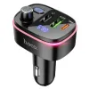 Auto FM transmiter bluetooth Hoco 2 x USB A + USB C (Type C) QC3.0 PD 20W E62 crni