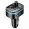 Auto FM transmiter bluetooth Hoco 2 x USB A + USB C (Type C) QC3.0 PD 20W E62 crni