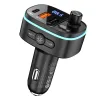 Auto FM transmiter bluetooth Hoco 2 x USB A + USB C (Type C) QC3.0 PD 20W E62 crni