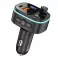 Auto FM transmiter bluetooth Hoco 2 x USB A + USB C (Type C) QC3.0 PD 20W E62 crni