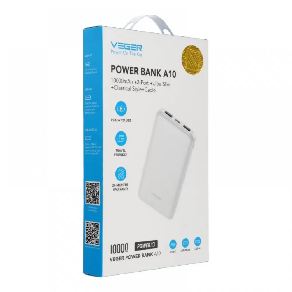 Powerbank Veger A10 (W1065) 2A 10000 mAh beli