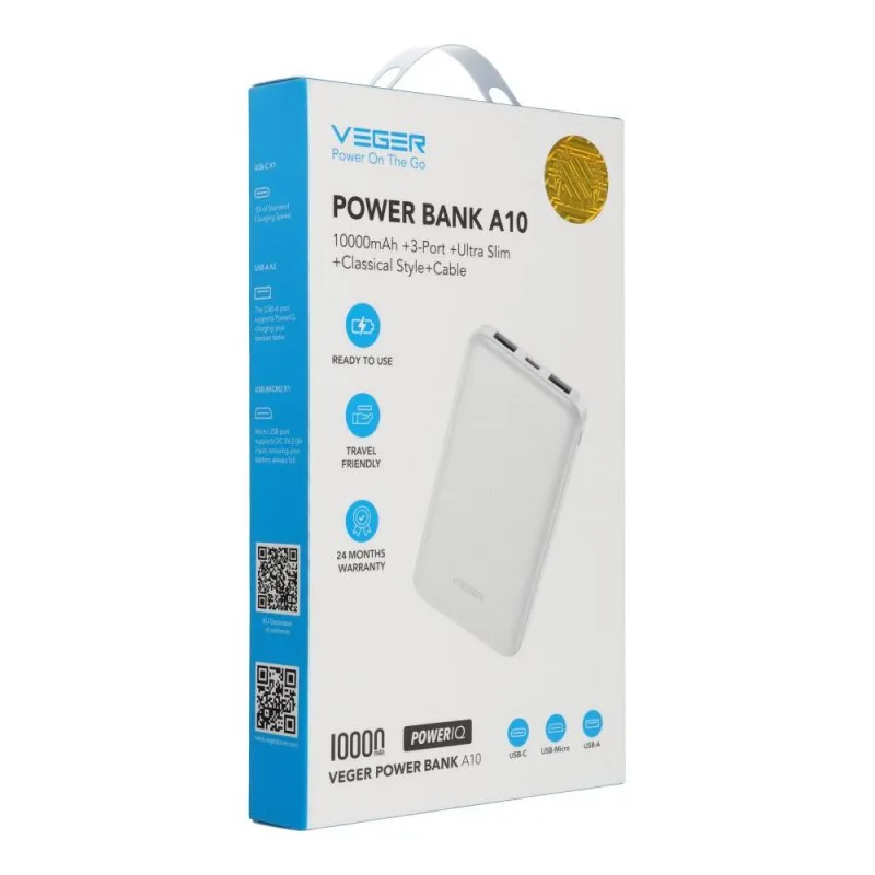 Powerbank Veger A10 (W1065) 2A 10000 mAh beli