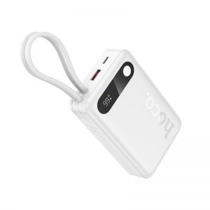 Powerbank Hoco 20000 mAh QC PD 2A 22,5W sa ugradjenim kablovima USB C (Type C) + Lightning J171A beli