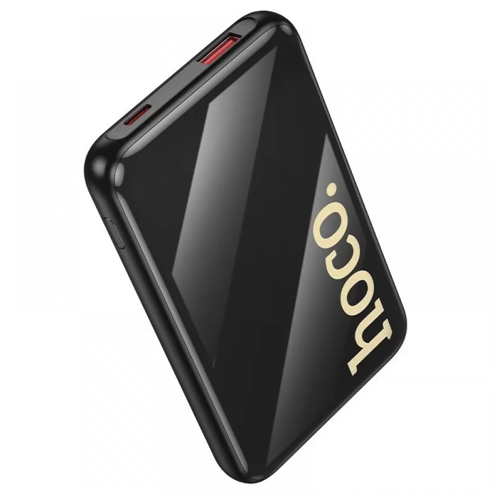 Powerbank Hoco 10000 mAh QC PD 22,5W sa ugradjenim kablovima USB C (Type C) + Lightning Q37 crni