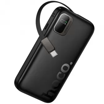 Powerbank Hoco 10000 mAh QC PD 20W sa uvijajucim USB C (Type C) kablom Q51 crni
