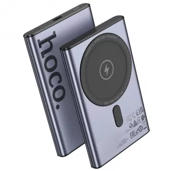 Powerbank kompatibilan sa MagSafe Hoco 5000 mAh QC PD 20W Q32 metalno sivi