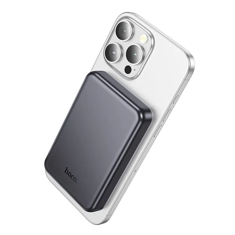 Powerbank kompatibilan sa MagSafe Hoco 5000 mAh 2A 5W J160 metalno sivi