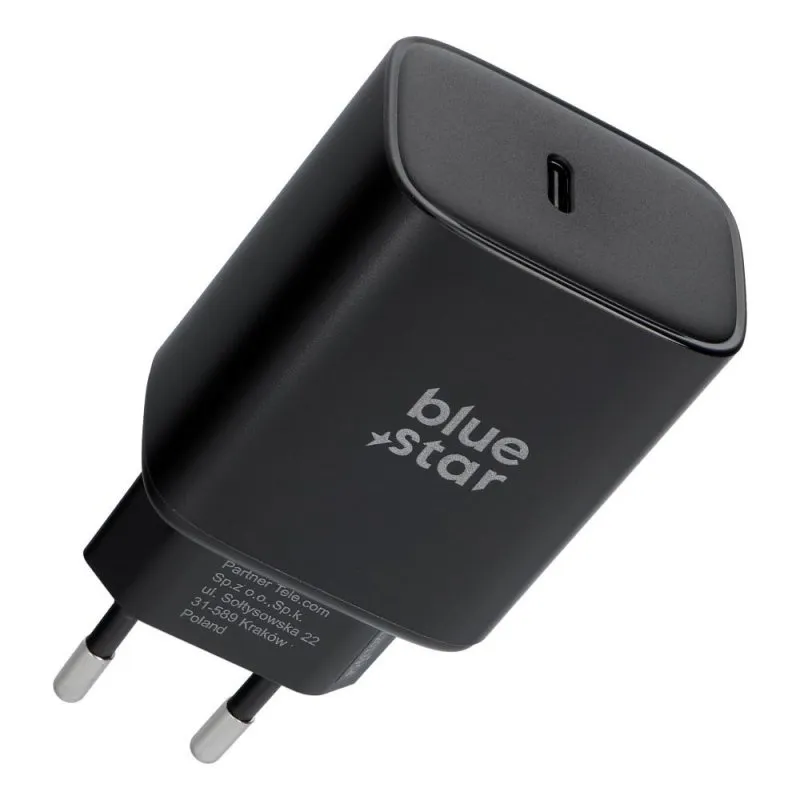 Kucni punjac Blue Star USB C (Type C) za iPhone 17 Pro / Pro Max SFC2.0 3A 60W TFB-SFC-60W crni