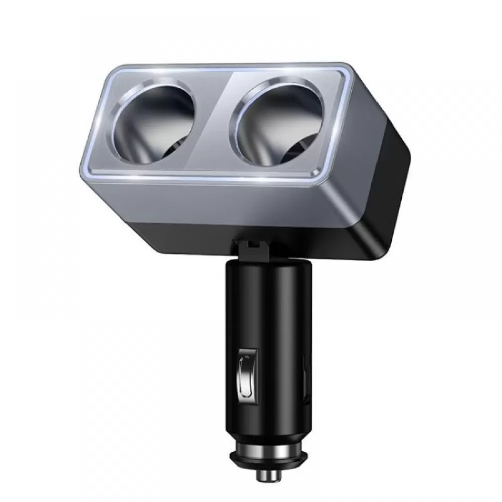 Auto punjac Hoco Z65 sa 2 prikljucka za upaljac max 240W/24V crni