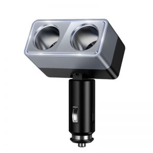 Auto punjac Hoco Z65 sa 2 prikljucka za upaljac max 240W/24V crni
