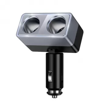 Auto punjac Hoco Z65 sa 2 prikljucka za upaljac max 240W/24V crni