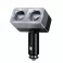 Auto punjac Hoco Z65 sa 2 prikljucka za upaljac max 240W/24V crni