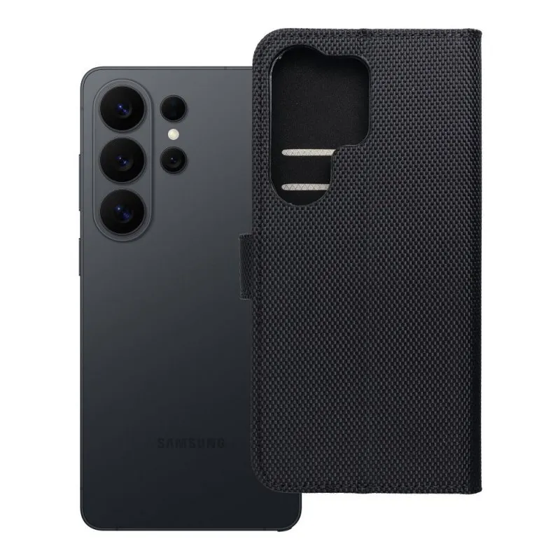 Futrola 4Card RFID book za Samsung S26 PLUS crna tech fabric