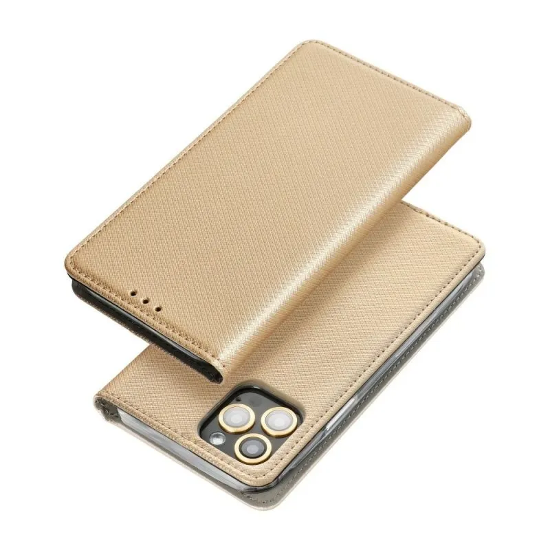 Futrola flip SMART CASE BOOK (Smart Magnet case) za Honor 400 Lite zlatna