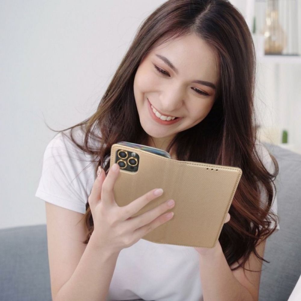 Futrola flip SMART CASE BOOK (Smart Magnet case) za Honor 400 Smart / X7d 4G / X7d 5G zlatna