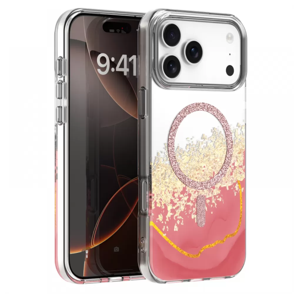 Futrola EPOXY MAG za iPhone 17 Pro Max (6.9) roze