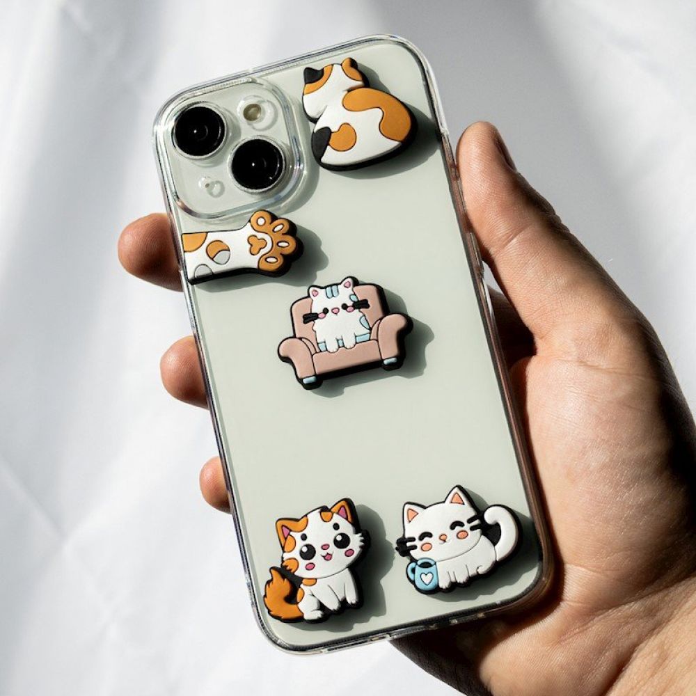 3D Sticker macka set 5 kom