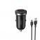 XO auto punjac CC56 PD 30W QC 1x USB 1x USB-C (Type C) crni + USB - USB-C (Type C) kabl