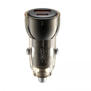 XO auto punjac CC60 60W 1x USB 1x USB-C (Type C) crni