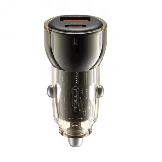 XO auto punjac CC60 60W 1x USB 1x USB-C (Type C) crni