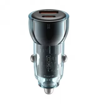 XO auto punjac CC60 60W 1x USB 1x USB-C (Type C) plavi