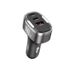 XO auto punjac CC61 PD QC 3.0 100W 1x USB 1x USB-C (Type C) 1x Lightning sivi