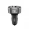 XO auto punjac CC61 PD QC 3.0 100W 1x USB 1x USB-C (Type C) 1x Lightning sivi