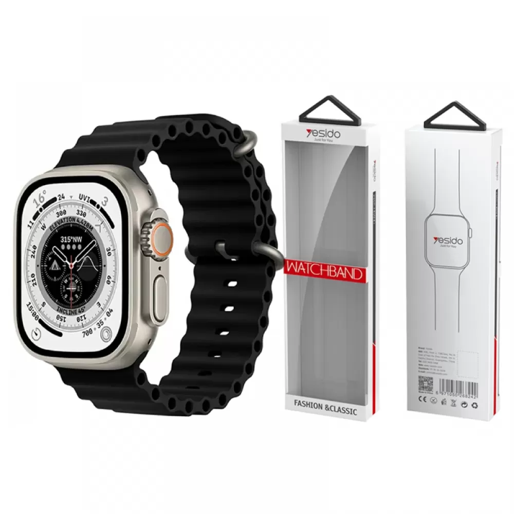 YESIDO WB21 silikonska narukvica za Apple Watch 38/40/41 crna