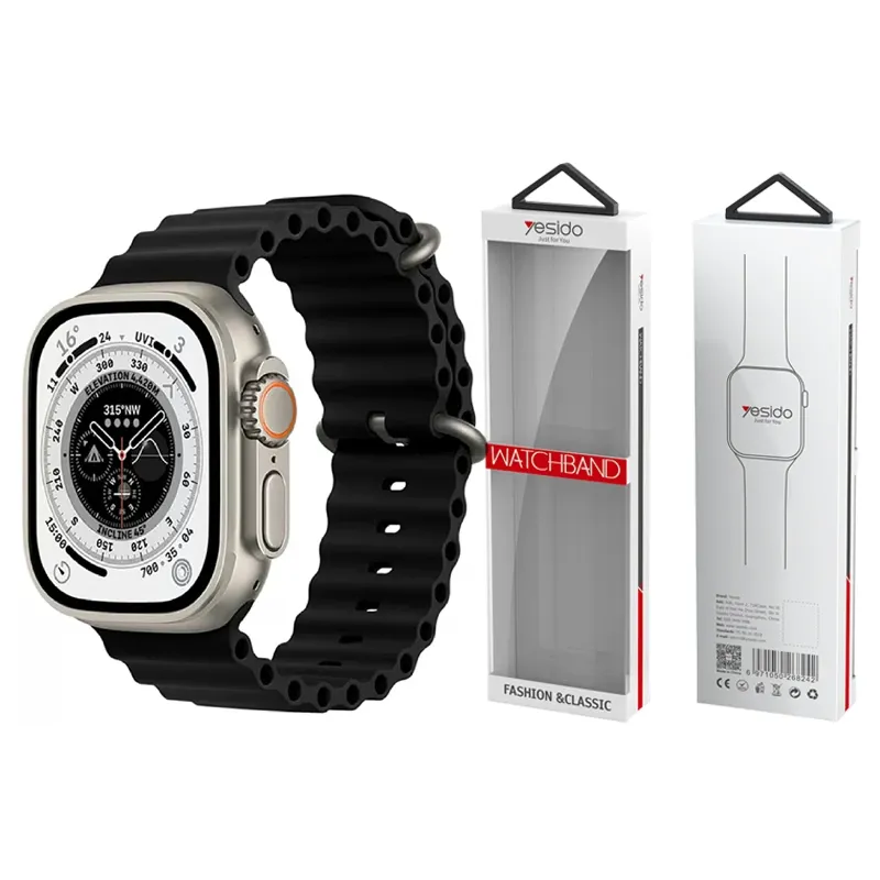 YESIDO WB21 silikonska narukvica za Apple Watch 38/40/41 crna