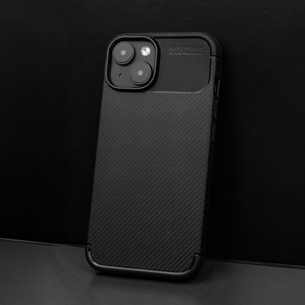 Silikonska Futrola AUTO FOCUS LINE (carbon black) za iPhone 17 (6.3)