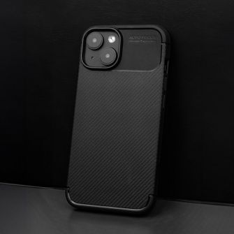 Silikonska Futrola AUTO FOCUS LINE (carbon black) za iPhone 17 (6.3)