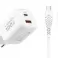 Kucni punjac VEGER USB-A + Type-C PD Super Charge PPS 100W + data kabl Type-C na Type-C 240W TR150 beli