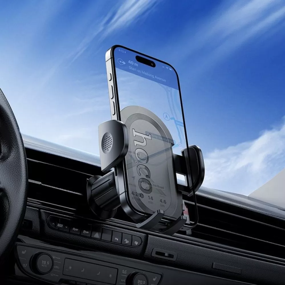 Auto drzac za telefon Hoco za ventilaciju H53 crni