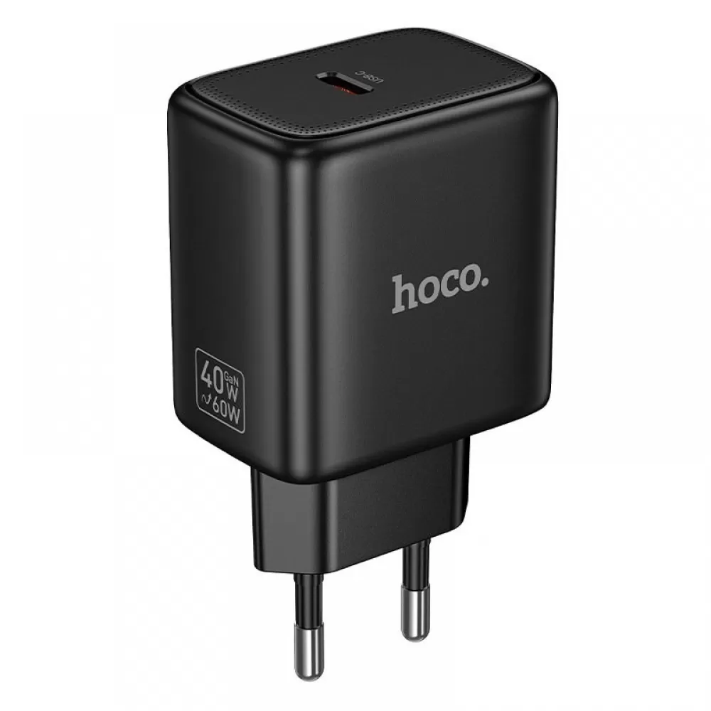 GaN kucni punjac Hoco USB-C (Type C) PD AVS 40W (maks. 60W) N83 crni