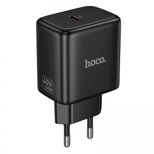 GaN kucni punjac Hoco USB-C (Type C) PD AVS 40W (maks. 60W) N83 crni