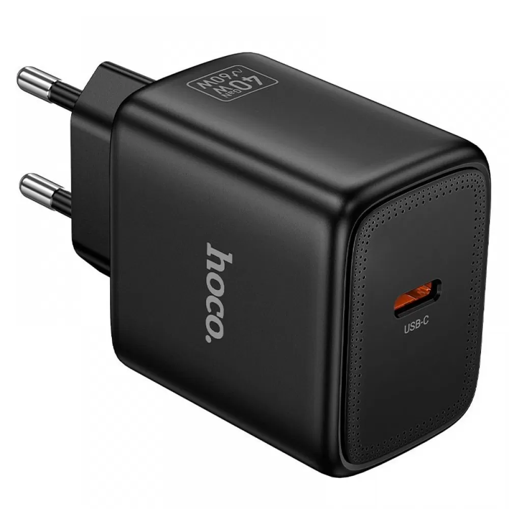 GaN kucni punjac Hoco USB-C (Type C) PD AVS 40W (maks. 60W) N83 crni