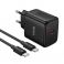 GaN kucni punjac Hoco USB-C (Type C) PD AVS 40W (maks. 60W) sa USB-C (Type C) na USB-C (Type C) kablom N83 crni