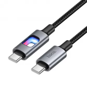 LED kabl USB-C (Type C) na USB-C (Type C) Hoco 3A 60W 1,2 m U144 crni
