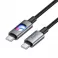 LED kabl USB-C (Type C) na USB-C (Type C) Hoco 3A 60W 1,2 m U144 crni