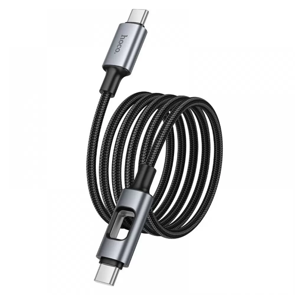LED kabl USB-C (Type C) na USB-C (Type C) Hoco 3A 60W 1,2 m U144 crni