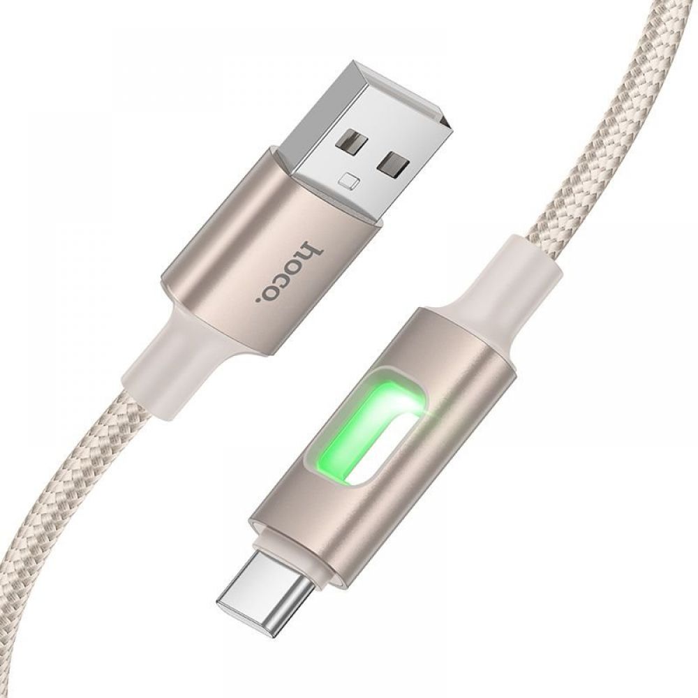 LED kabl USB-A na USB-C (Type C) Hoco 3A 1,2 m U144 beli