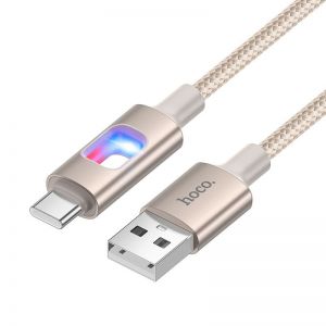 Ravni kabl USB-C (Type C) na USB-C (Type C) / Lightning 2u1 Hoco 3A 60W 1 m X125 crni