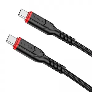 Kabl USB-C (Type C) na USB-C (Type C) Hoco PD QC 3A 60W 1 m X59 crni