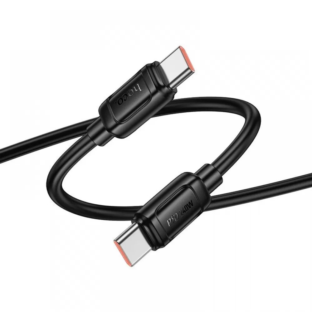 Kabl USB-C (Type C) na USB-C (Type C) Hoco PD 5A 240W 1 m X115 crni